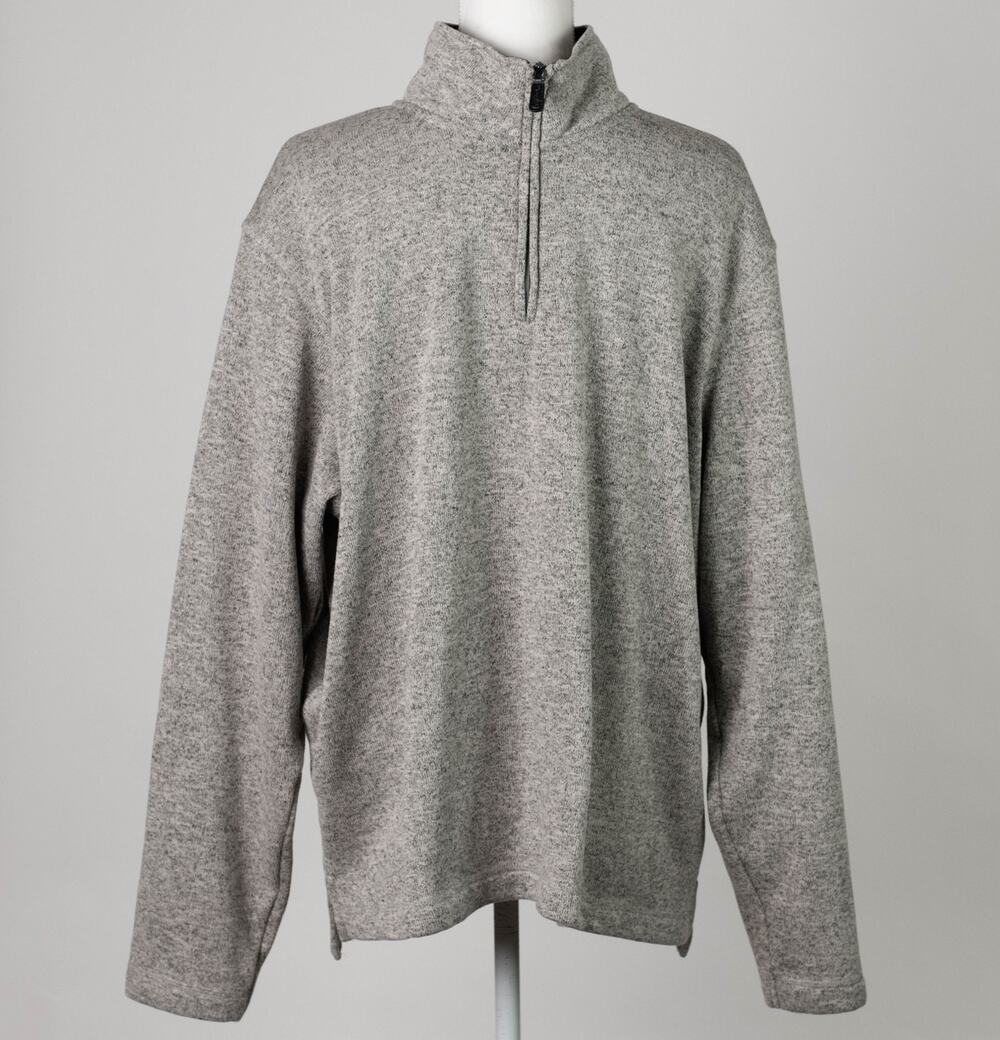 Wrangler Authentics Gray Quarter Zip Sweater Size XL